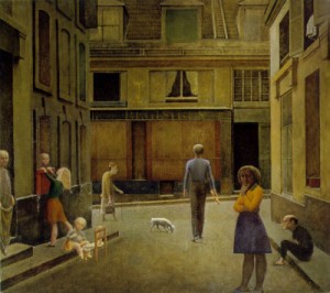 Oil Painting - Le passage du Commerce Saint-Andre 1952 by Balthus