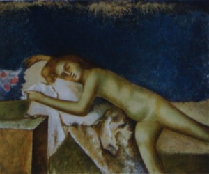 Oil balthus Painting - Nu Couche by Balthus