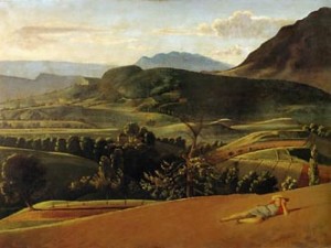 Oil balthus Painting - Paysage de Champrovent,1942-45 by Balthus