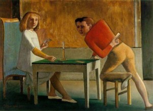 Oil balthus Painting - The Card Game by Balthus