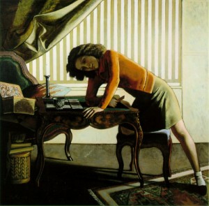 Oil balthus Painting - The Game of Patience, or Solitaire 1943 by Balthus