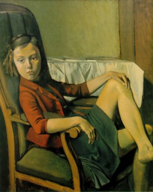Oil balthus Painting - Therese 1938 by Balthus