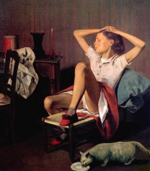 Oil balthus Painting - Therese revant by Balthus