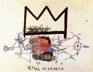 Oil basquiat, jean-michel Painting - King Alphonso by Basquiat, Jean-Michel