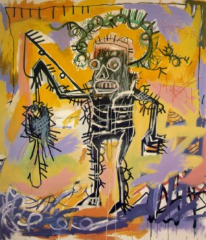 Oil basquiat, jean-michel Painting - Untitled 1981 by Basquiat, Jean-Michel