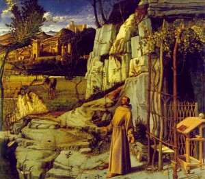 Oil bellini, giovanni Painting - St. Francis in the Desert  c. 148 by Bellini, Giovanni