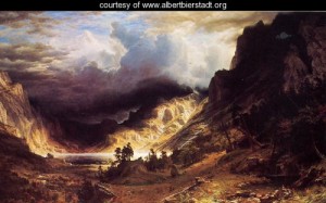 Oil the Painting - A Storm In The Rocky Mountains Mr Rosalie by Bierstadt, Albert
