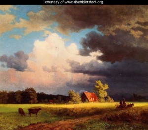 Oil landscape Painting - Bavarian Landscape by Bierstadt, Albert