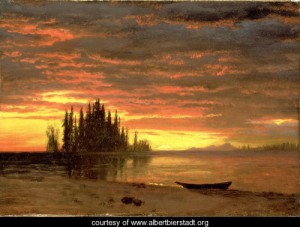 Oil bierstadt, albert Painting - California Sunset by Bierstadt, Albert