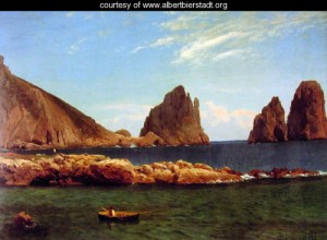 Oil bierstadt, albert Painting - Capri by Bierstadt, Albert