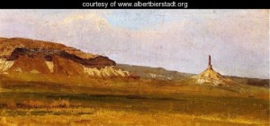 Oil bierstadt, albert Painting - Chimney Rock by Bierstadt, Albert