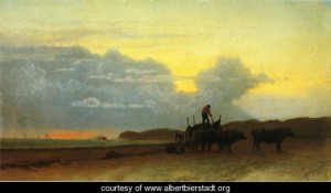 Oil bierstadt, albert Painting - Coastal View Newport by Bierstadt, Albert