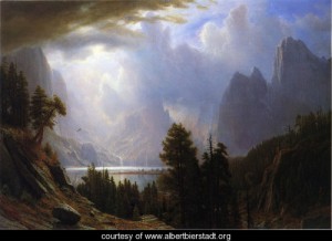 Oil bierstadt, albert Painting - Landscape I by Bierstadt, Albert