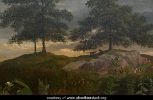 Oil landscape Painting - Landscape with Cows by Bierstadt, Albert