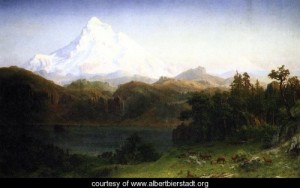 Oil bierstadt, albert Painting - Mount Hood, Oregon by Bierstadt, Albert