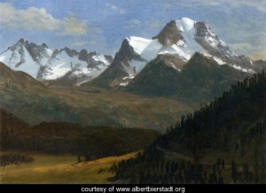 Oil mountain Painting - Mountain Landscape III by Bierstadt, Albert