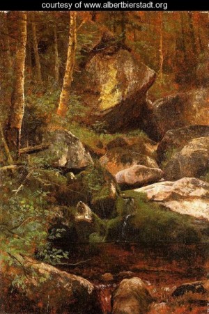 Oil bierstadt, albert Painting - orest Stream by Bierstadt, Albert