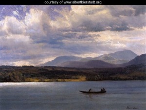 Oil mountain Painting - Overlook Mountain from Olana by Bierstadt, Albert