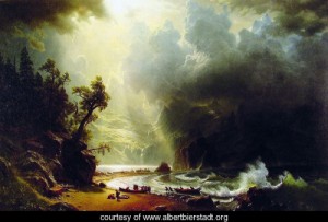 Oil bierstadt, albert Painting - Puget Sound On The Pacific Coast by Bierstadt, Albert
