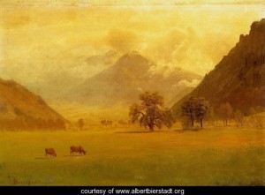 Oil bierstadt, albert Painting - Rhone Valley by Bierstadt, Albert
