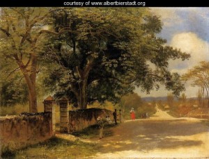 Oil street Painting - Street In Nassau by Bierstadt, Albert