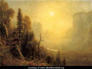 Oil bierstadt, albert Painting - Study for 'Yosemite Valley, Glacier Point Trail' by Bierstadt, Albert