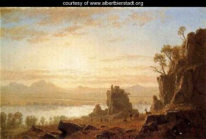 Oil bierstadt, albert Painting - The Columbia River, Oregon by Bierstadt, Albert