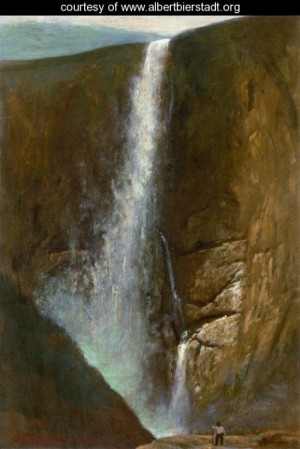 Oil bierstadt, albert Painting - The Falls by Bierstadt, Albert