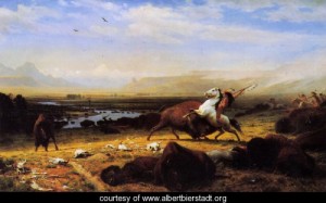 Oil bierstadt, albert Painting - The Last Of The Buffalo by Bierstadt, Albert