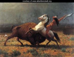 Oil bierstadt, albert Painting - The Last of the Buffalo II by Bierstadt, Albert