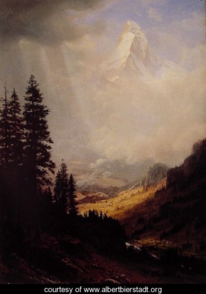 Oil bierstadt, albert Painting - The Matterhorn by Bierstadt, Albert