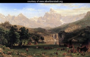 Oil bierstadt, albert Painting - The Rocky Mountains, Lander's Peak by Bierstadt, Albert