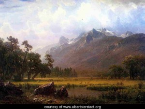 Oil bierstadt, albert Painting - The Sierras Near Lake Tahoe California by Bierstadt, Albert