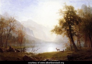 Oil bierstadt, albert Painting - Valley In Kings Canyon by Bierstadt, Albert