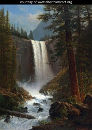 Oil bierstadt, albert Painting - Vernal Falls by Bierstadt, Albert