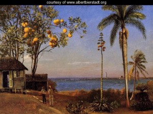 Oil bierstadt, albert Painting - View In The Bahamas by Bierstadt, Albert