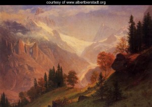 Oil bierstadt, albert Painting - View Of The Grindelwald by Bierstadt, Albert