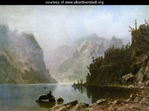 Oil bierstadt, albert Painting - Western Landscape III by Bierstadt, Albert