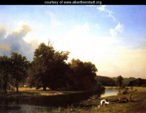 Oil bierstadt, albert Painting - Westphalia by Bierstadt, Albert