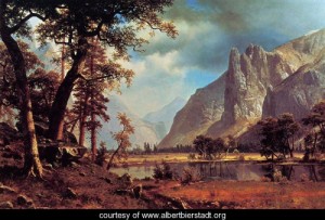 Oil bierstadt, albert Painting - Yosemite Valley by Bierstadt, Albert