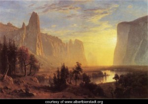 Oil bierstadt, albert Painting - Yosemite Valley Yellowstone Park by Bierstadt, Albert