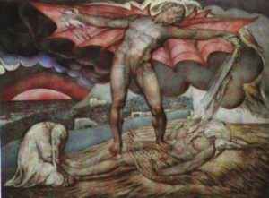 Oil blake, william Painting - Satan Inflicting Boils on Job by Blake, William