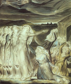 Oil the Painting - The Parable of the Wise and Foolish Virgins 1822 by Blake, William