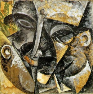 Oil boccioni, umberto Painting - Dynamism of a Man's Head  1914 by Boccioni, Umberto