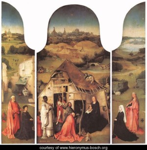 Oil bosch, hieronymus Painting - Adoration of the Magi by Bosch, Hieronymus