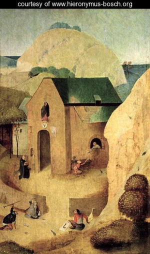 Oil bosch, hieronymus Painting - An Antonian Priory by Bosch, Hieronymus