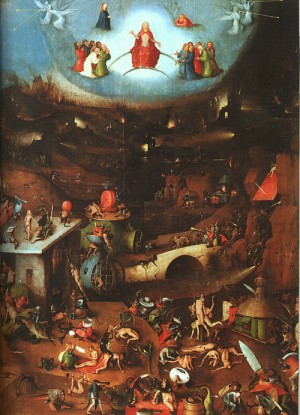 Oil bosch, hieronymus Painting - central panel of the Last Judgement triptych by Bosch, Hieronymus