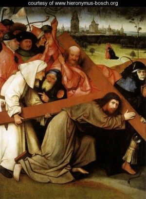 Oil bosch, hieronymus Painting - Christ Carrying the Cross by Bosch, Hieronymus