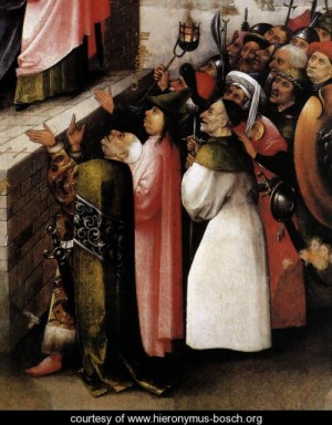 Oil bosch, hieronymus Painting - Ecce Homo (detail) 1475-80 by Bosch, Hieronymus
