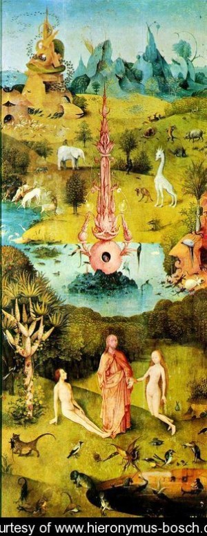 Oil garden Painting - Garden of Earthly Delights [detail] by Bosch, Hieronymus